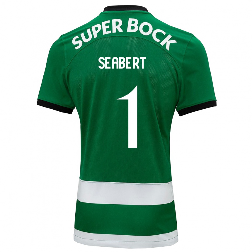 Niño Fútbol Camiseta Hannah Grace Seabert #1 Verde 1ª Equipación 2023/24