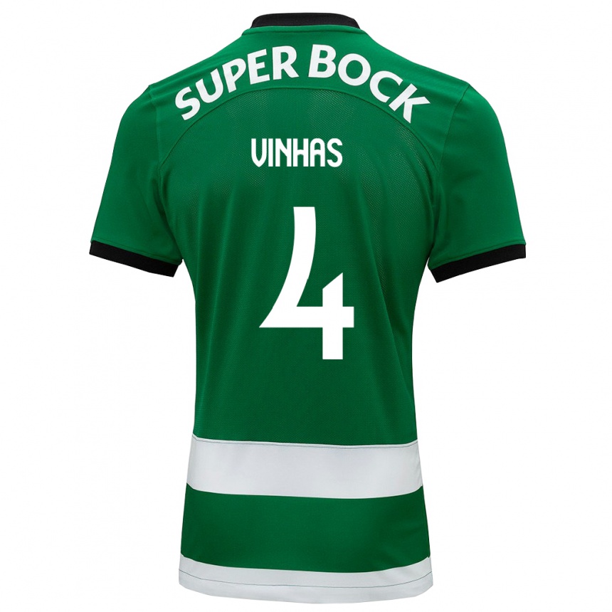 Niño Fútbol Camiseta Gabriela Vinhas #4 Verde 1ª Equipación 2023/24