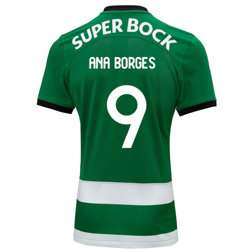 Niño Fútbol Camiseta Ana Catarina Marques Borges #9 Verde 1ª Equipación 2023/24