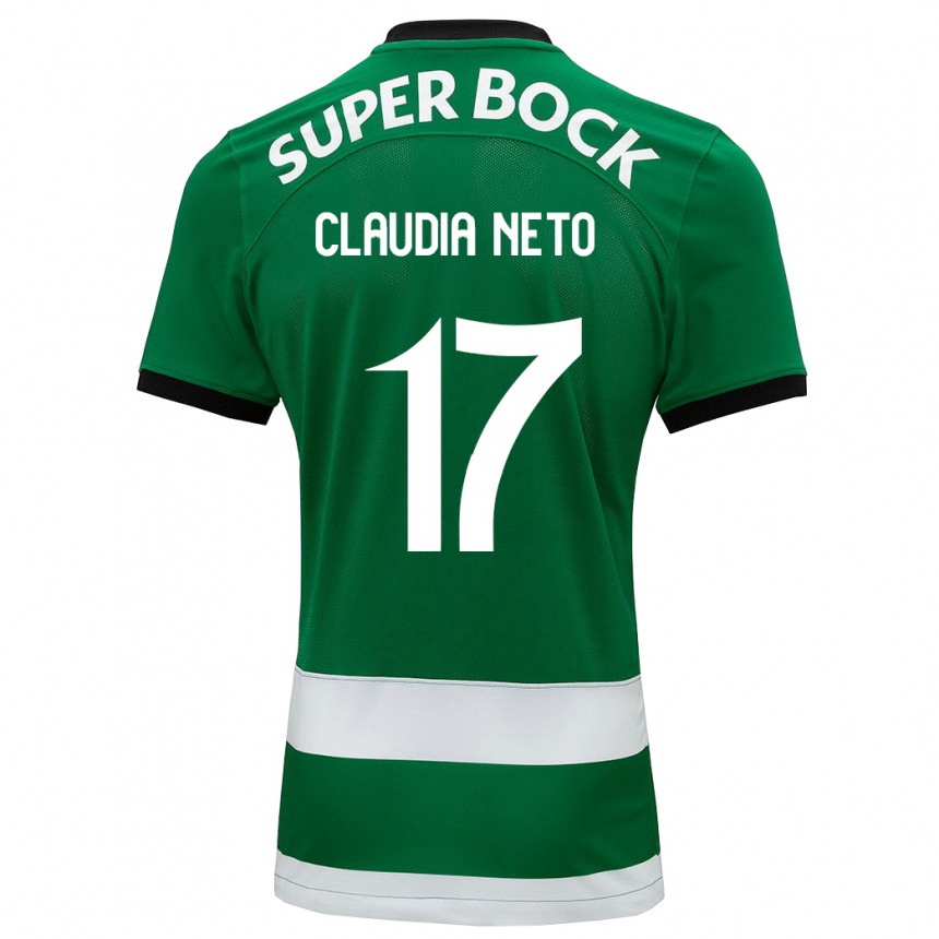 Niño Fútbol Camiseta Cláudia Teresa Pires Neto #17 Verde 1ª Equipación 2023/24