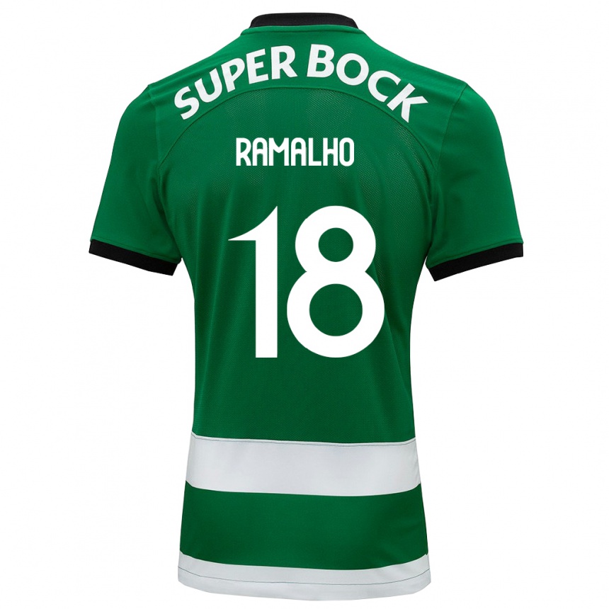 Niño Fútbol Camiseta Inês Filipa Ramalho Gonçalves #18 Verde 1ª Equipación 2023/24