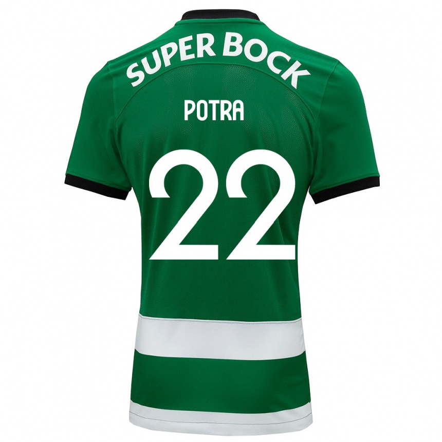 Niño Fútbol Camiseta Catarina Sofia Branco Potra #22 Verde 1ª Equipación 2023/24