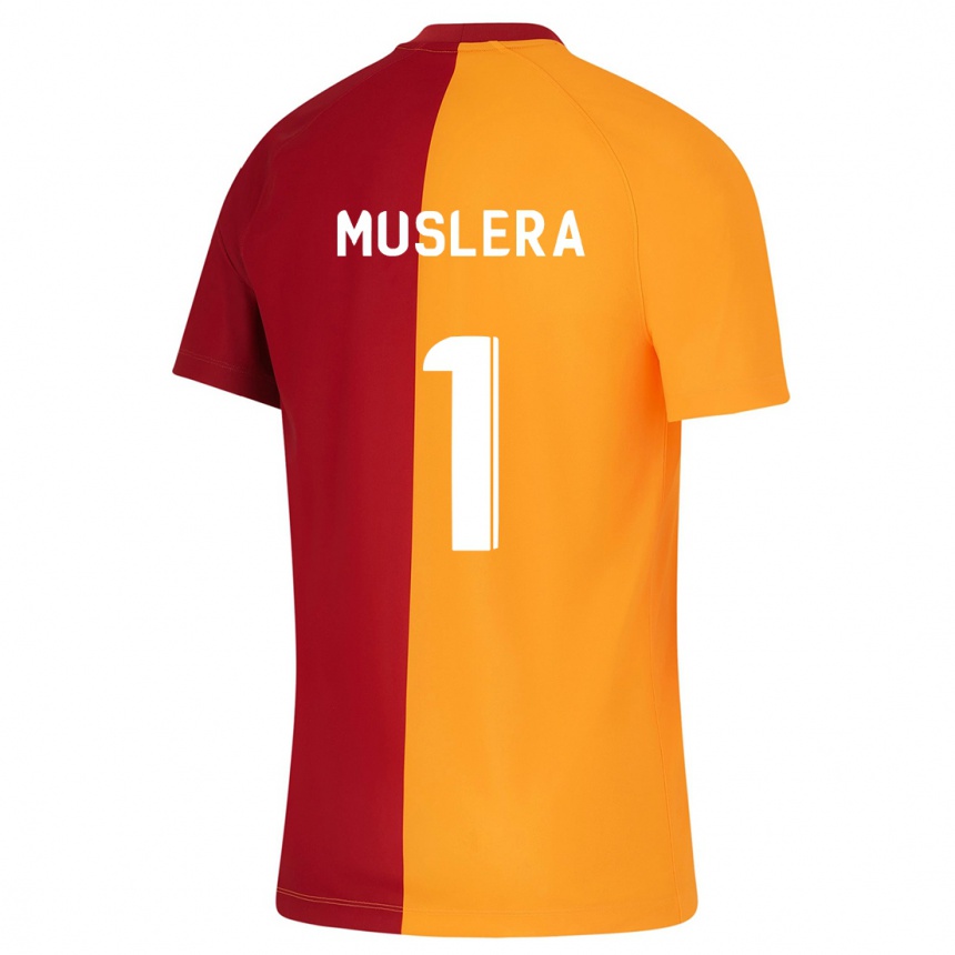 Niño Fútbol Camiseta Fernando Muslera #1 Naranja 1ª Equipación 2023/24