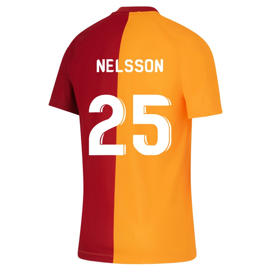 Niño Fútbol Camiseta Victor Nelsson #25 Naranja 1ª Equipación 2023/24