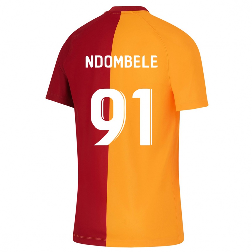 Niño Fútbol Camiseta Tanguy Ndombele #91 Naranja 1ª Equipación 2023/24
