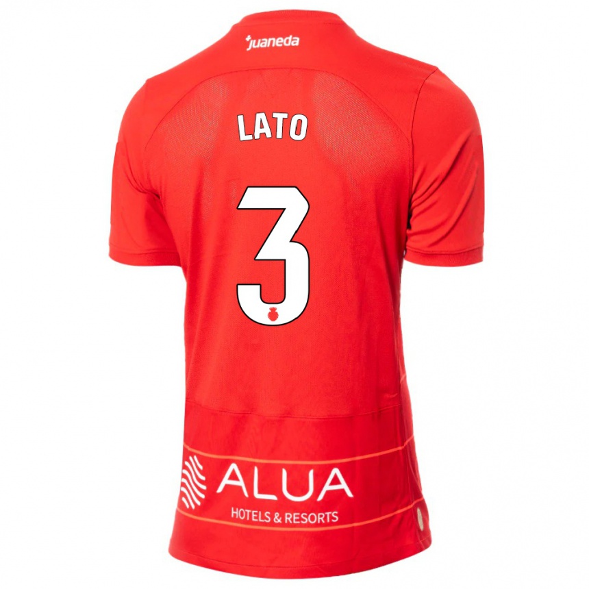 Niño Fútbol Camiseta Toni Lato #3 Rojo 1ª Equipación 2023/24