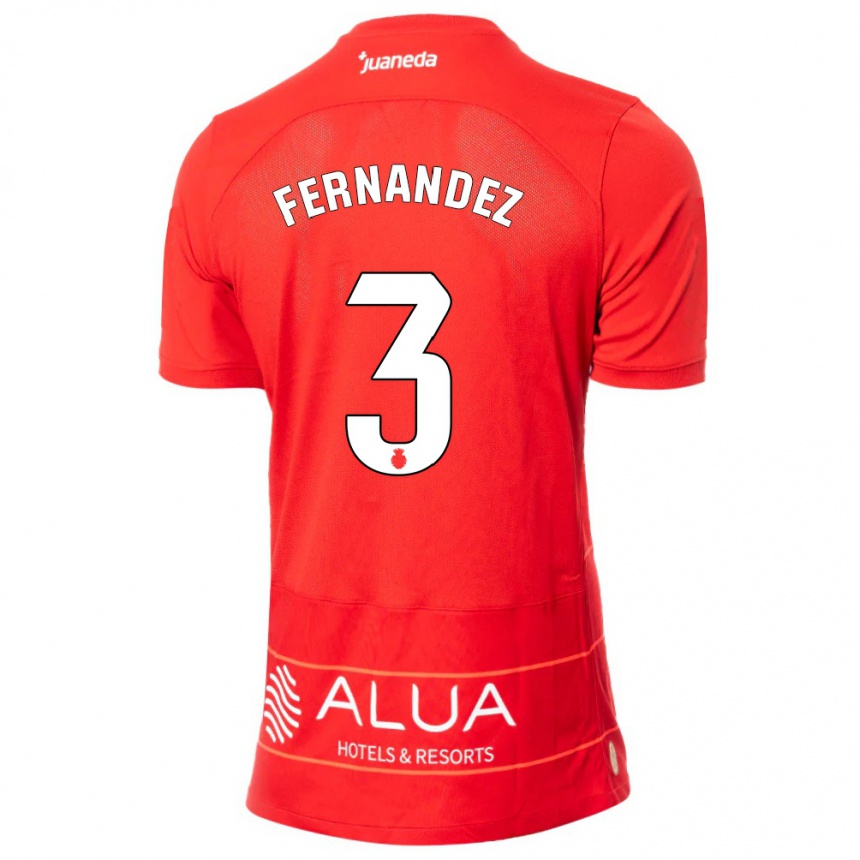 Niño Fútbol Camiseta Marcos Fernández #3 Rojo 1ª Equipación 2023/24