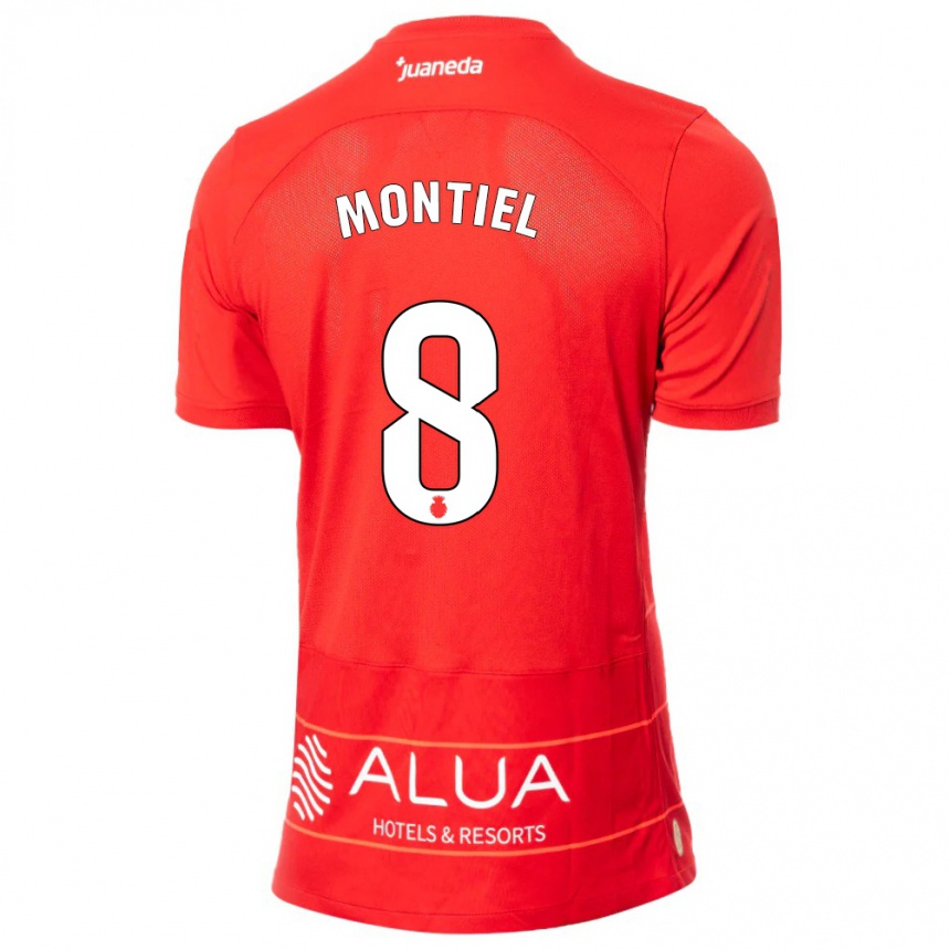 Niño Fútbol Camiseta Luis Montiel #8 Rojo 1ª Equipación 2023/24