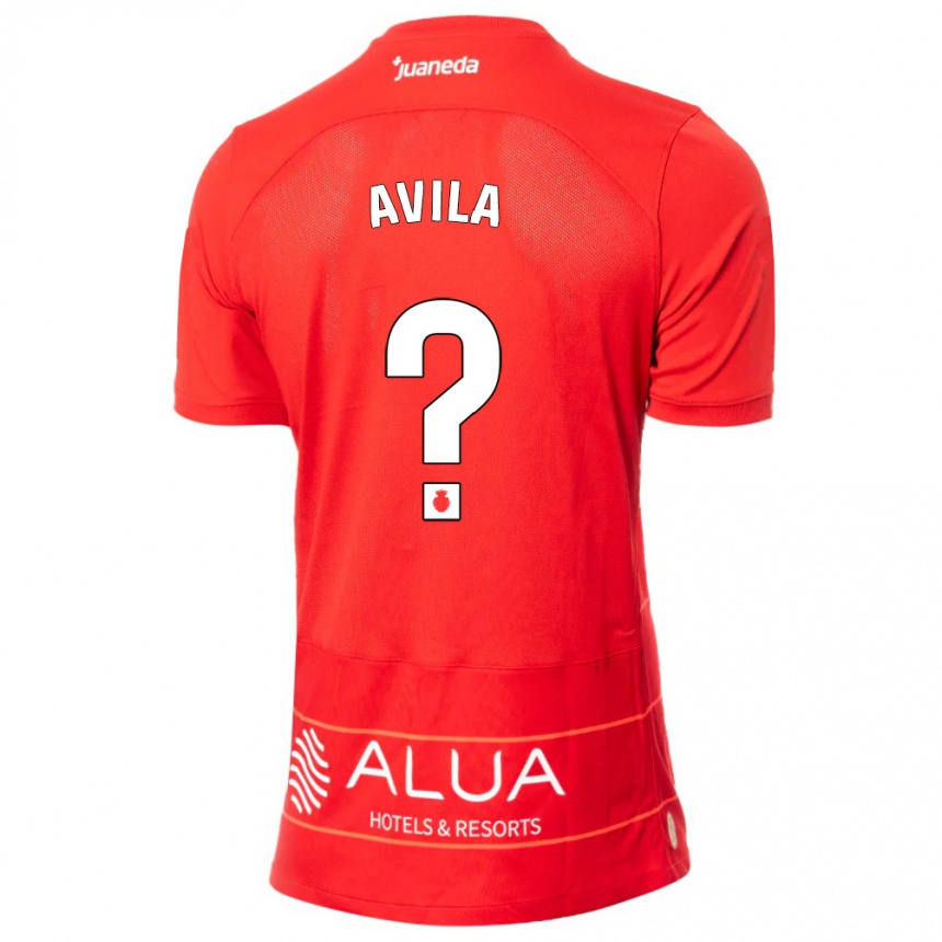 Niño Fútbol Camiseta Santiago Avila #0 Rojo 1ª Equipación 2023/24