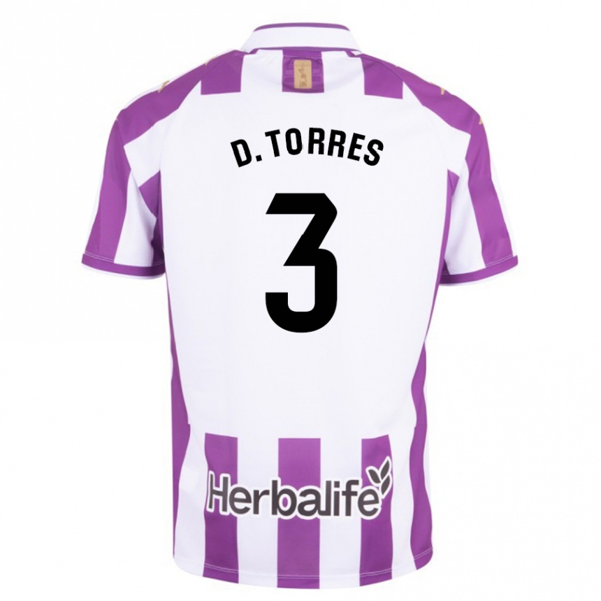 Niño Fútbol Camiseta David Torres #3 Morado 1ª Equipación 2023/24