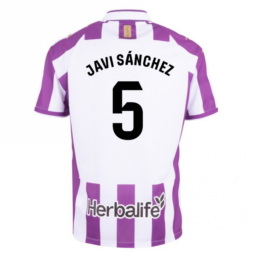 Niño Fútbol Camiseta Javi Sánchez #5 Morado 1ª Equipación 2023/24