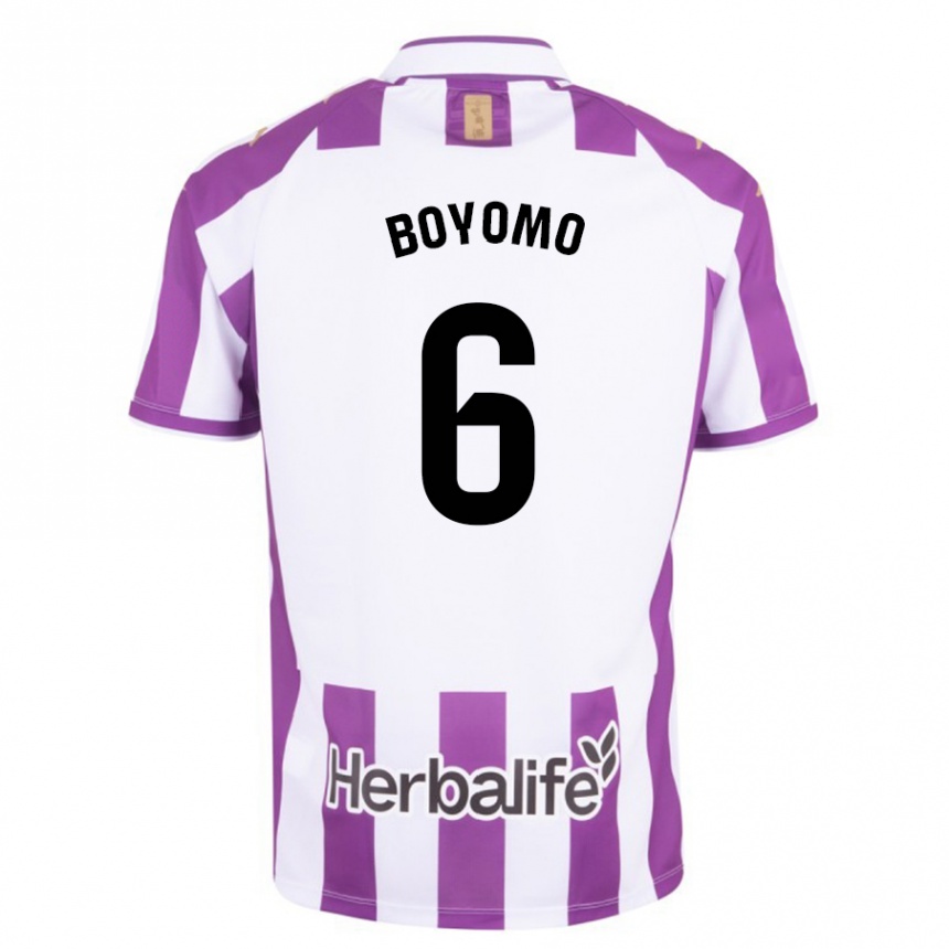 Niño Fútbol Camiseta Enzo Boyomo #6 Morado 1ª Equipación 2023/24