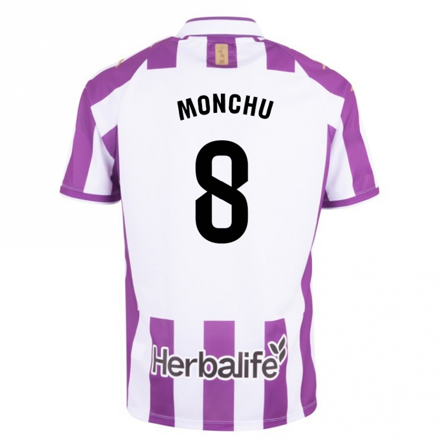 Niño Fútbol Camiseta Monchu #8 Morado 1ª Equipación 2023/24