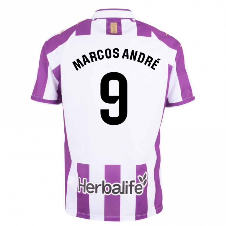 Niño Fútbol Camiseta Marcos André #9 Morado 1ª Equipación 2023/24