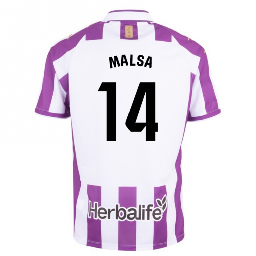 Niño Fútbol Camiseta Mickaël Malsa #14 Morado 1ª Equipación 2023/24