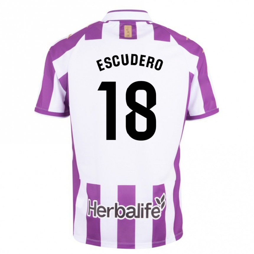 Niño Fútbol Camiseta Sergio Escudero #18 Morado 1ª Equipación 2023/24