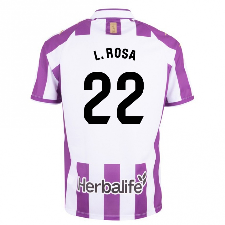 Niño Fútbol Camiseta Lucas Rosa #22 Morado 1ª Equipación 2023/24