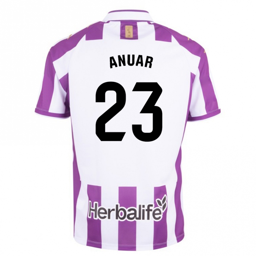 Niño Fútbol Camiseta Anuar #23 Morado 1ª Equipación 2023/24