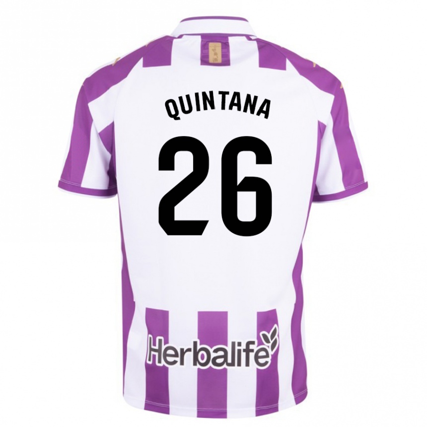 Niño Fútbol Camiseta Alberto Quintana #26 Morado 1ª Equipación 2023/24