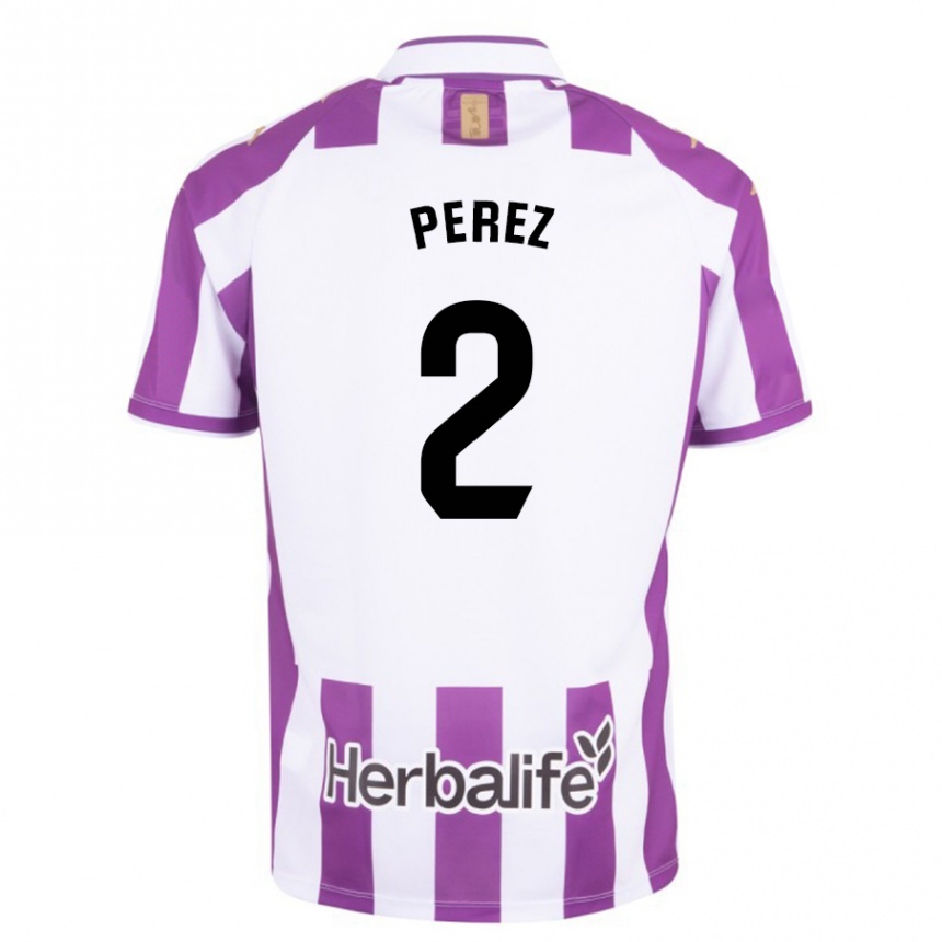 Niño Fútbol Camiseta Iker Pérez #2 Morado 1ª Equipación 2023/24