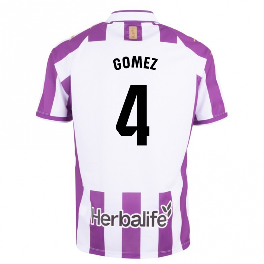 Niño Fútbol Camiseta Adrián Gómez #4 Morado 1ª Equipación 2023/24