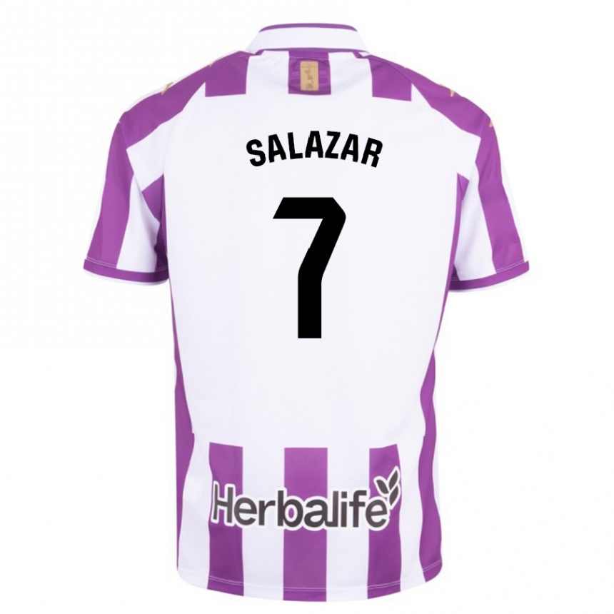 Niño Fútbol Camiseta Israel Salazar #7 Morado 1ª Equipación 2023/24