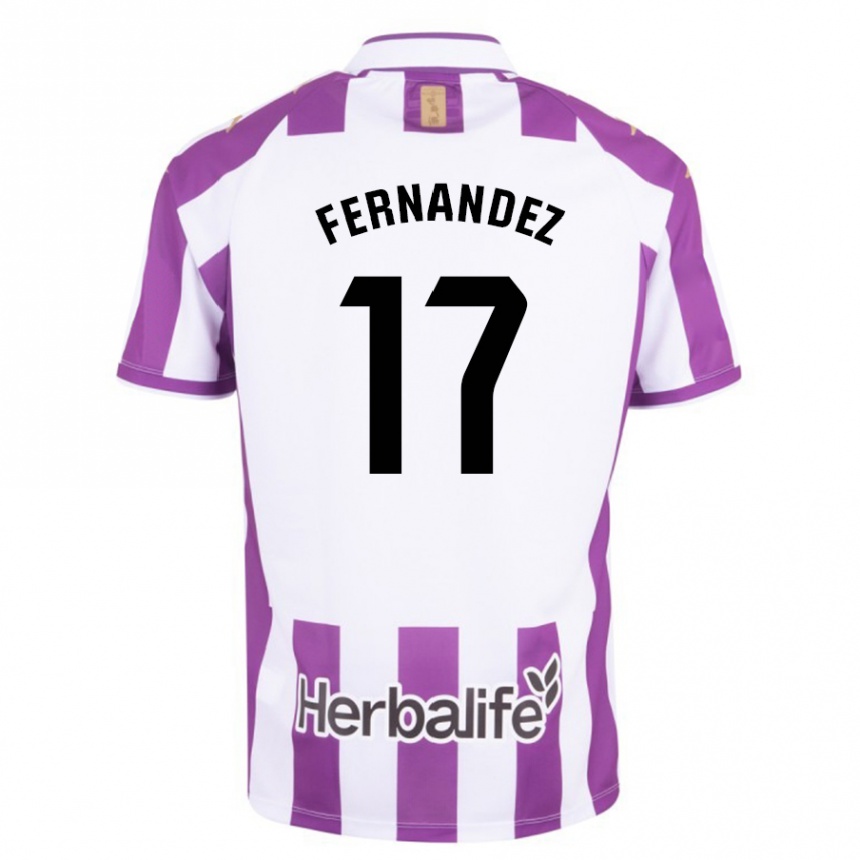 Niño Fútbol Camiseta Dani Fernández #17 Morado 1ª Equipación 2023/24