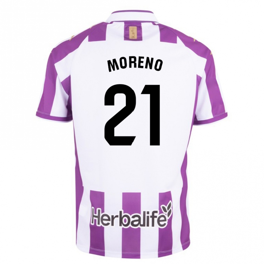Niño Fútbol Camiseta Xavi Moreno #21 Morado 1ª Equipación 2023/24