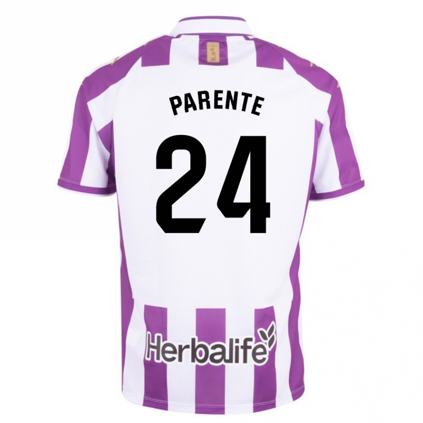 Niño Fútbol Camiseta Iago Parente #24 Morado 1ª Equipación 2023/24