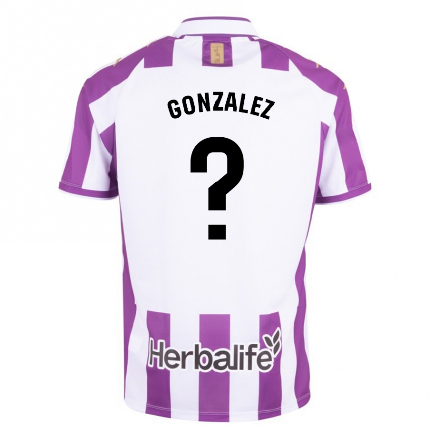 Niño Fútbol Camiseta Santi González #0 Morado 1ª Equipación 2023/24