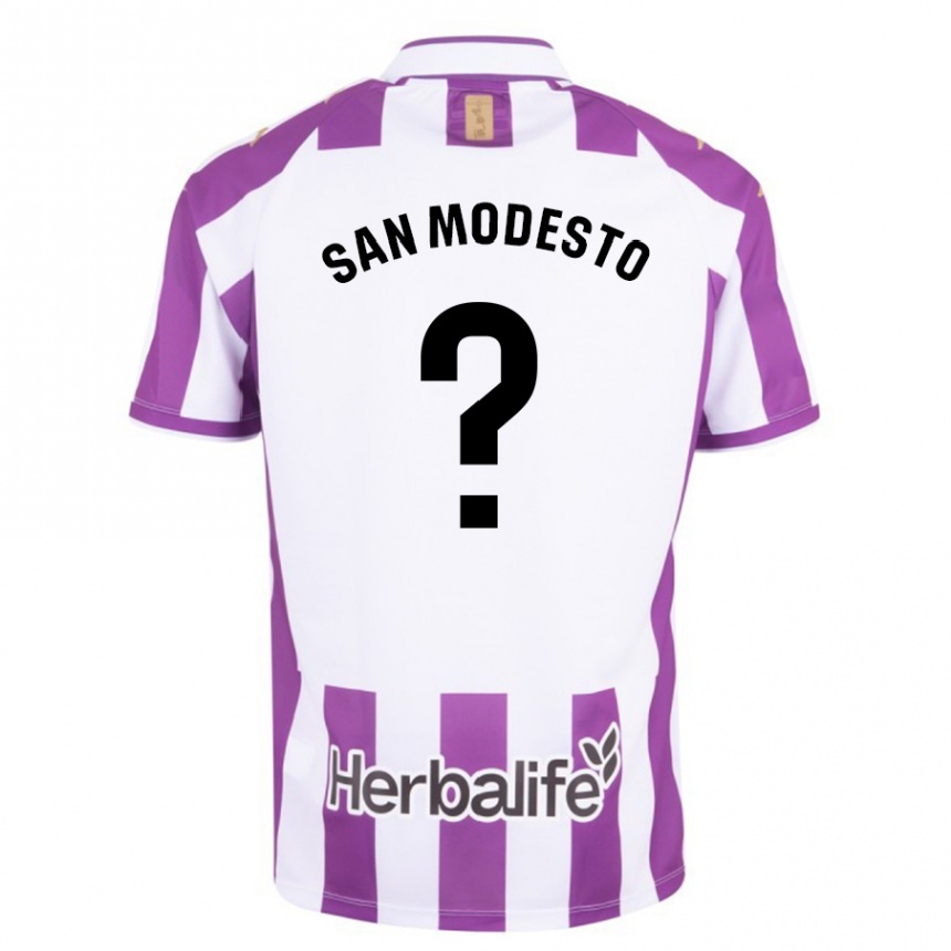 Niño Fútbol Camiseta Hugo San Modesto #0 Morado 1ª Equipación 2023/24