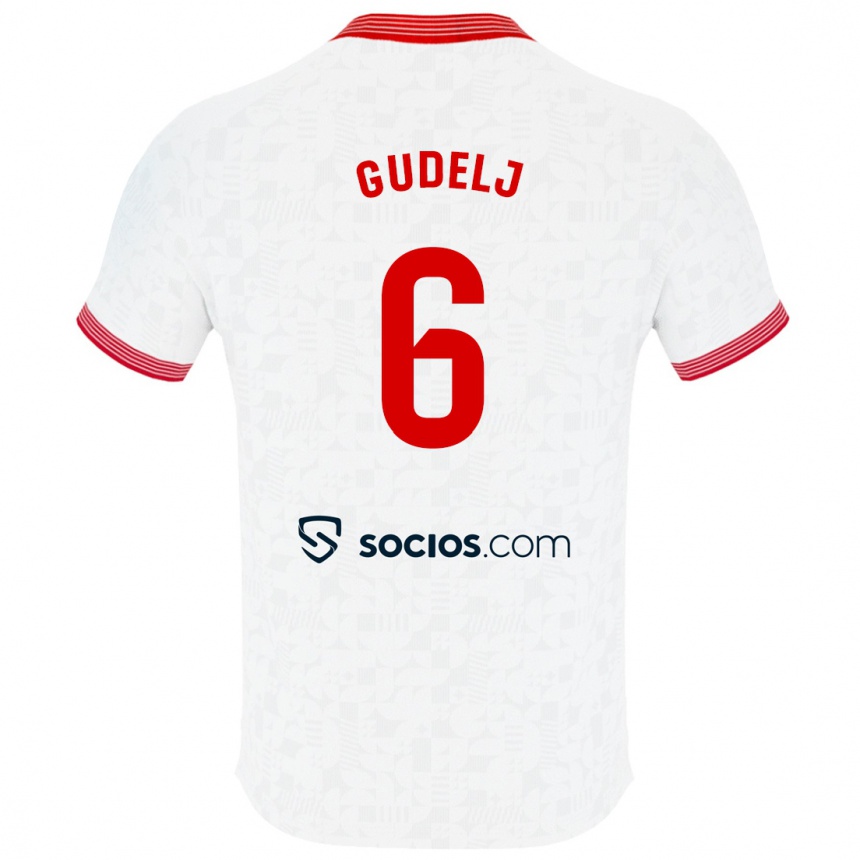 Niño Fútbol Camiseta Nemanja Gudelj #6 Blanco 1ª Equipación 2023/24