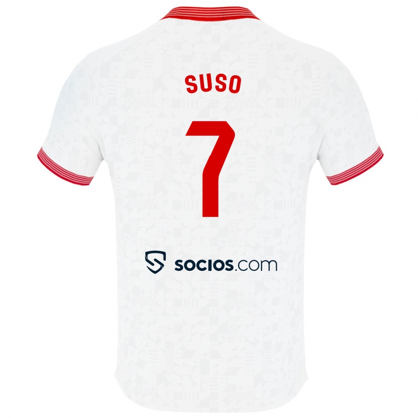 Niño Fútbol Camiseta Suso #7 Blanco 1ª Equipación 2023/24