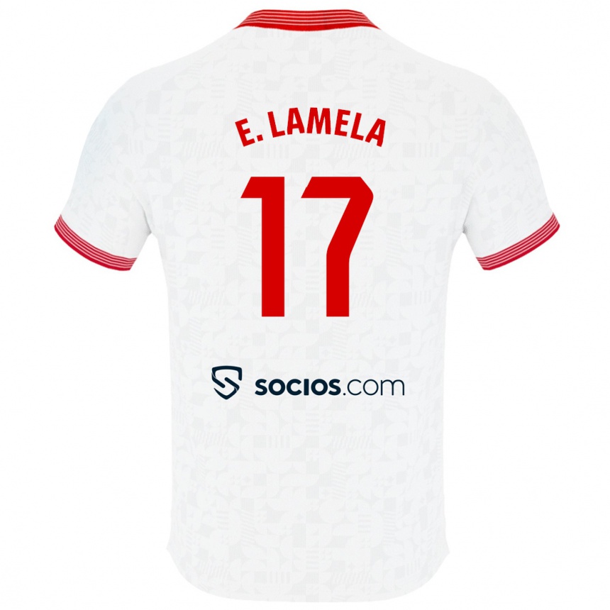 Niño Fútbol Camiseta Erik Lamela #17 Blanco 1ª Equipación 2023/24