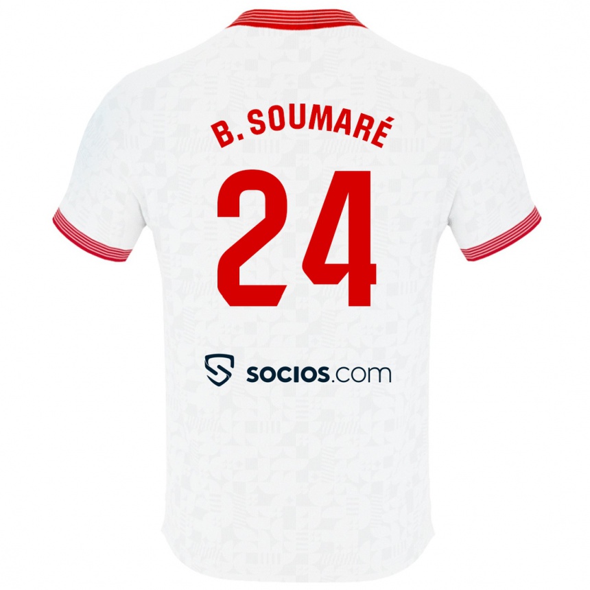 Niño Fútbol Camiseta Boubakary Soumaré #24 Blanco 1ª Equipación 2023/24