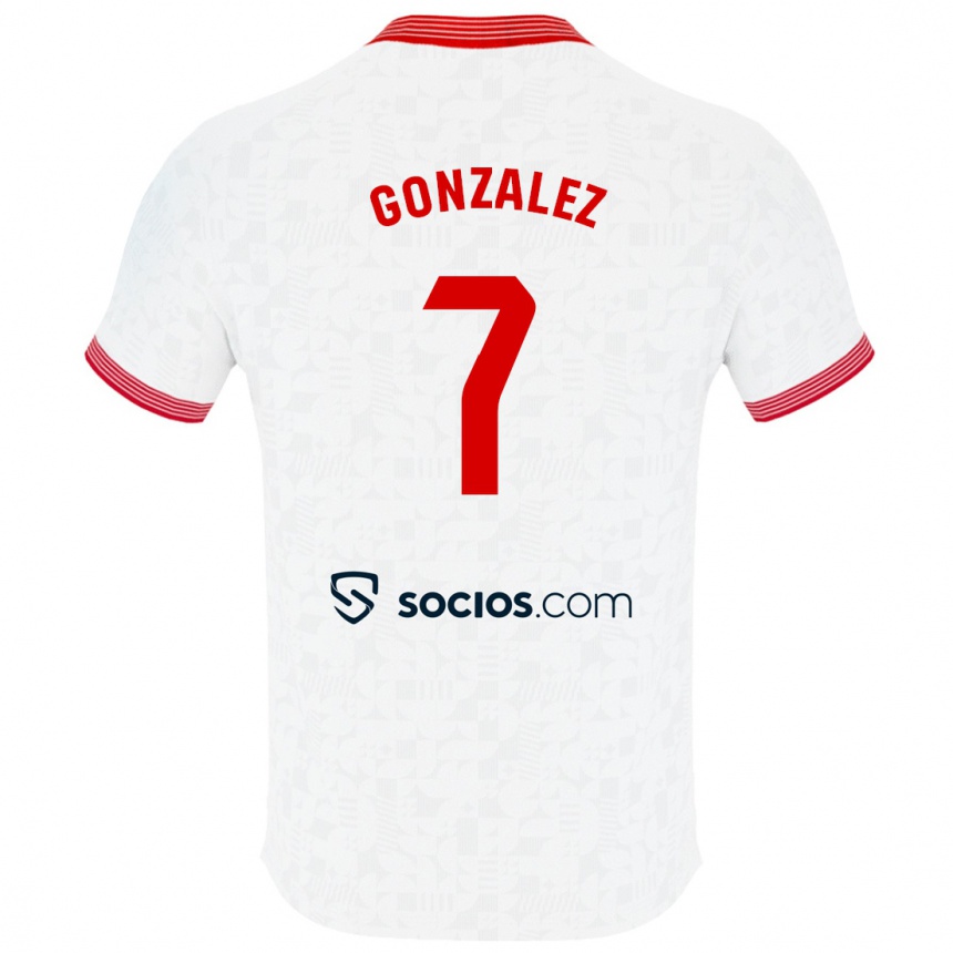 Niño Fútbol Camiseta Juan González #7 Blanco 1ª Equipación 2023/24