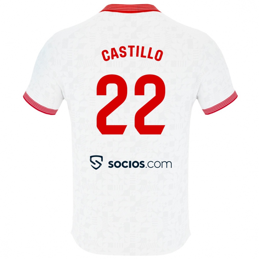 Niño Fútbol Camiseta José Castillo #22 Blanco 1ª Equipación 2023/24