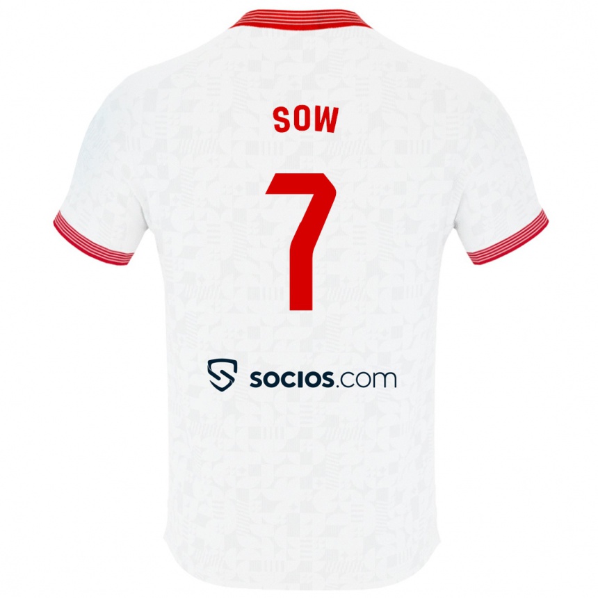 Niño Fútbol Camiseta Bakary Sow #7 Blanco 1ª Equipación 2023/24