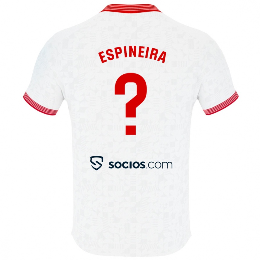 Niño Fútbol Camiseta Alberto Espiñeira #0 Blanco 1ª Equipación 2023/24