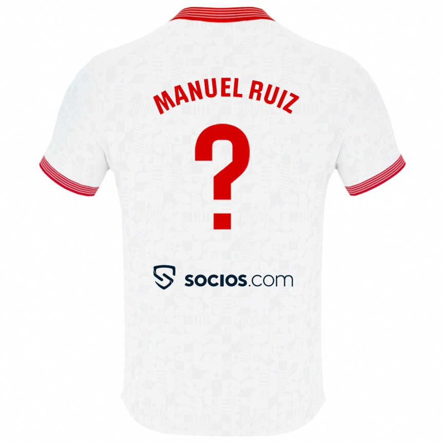 Niño Fútbol Camiseta José Manuel Ruiz #0 Blanco 1ª Equipación 2023/24