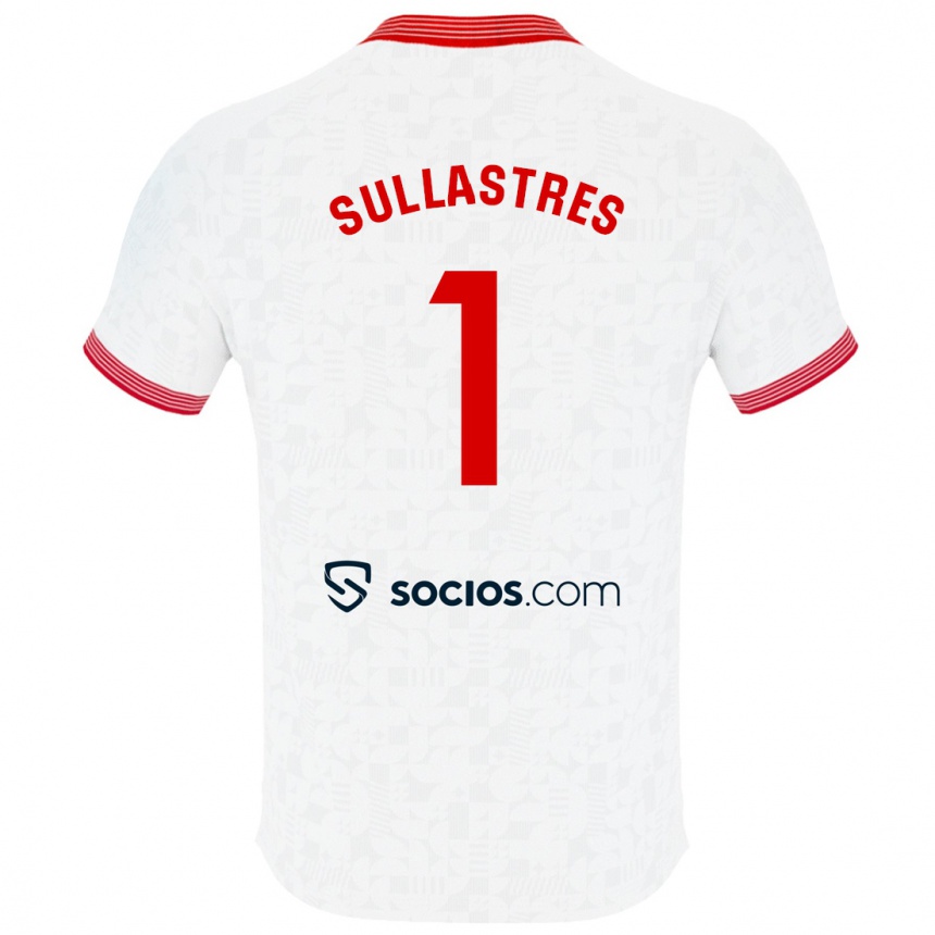 Niño Fútbol Camiseta Esther Sullastres Ayuso #1 Blanco 1ª Equipación 2023/24