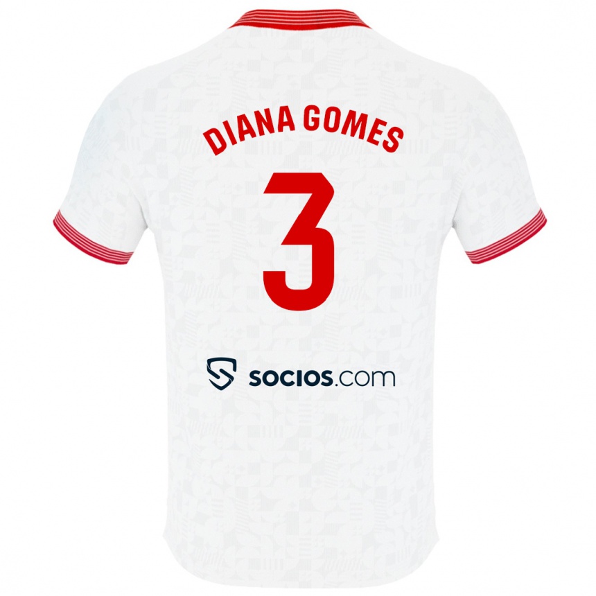 Niño Fútbol Camiseta Diana Catarina Ribeiro Gomes #3 Blanco 1ª Equipación 2023/24