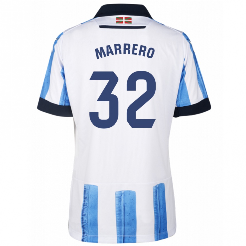 Niño Fútbol Camiseta Unai Marrero #32 Azul Blanco 1ª Equipación 2023/24