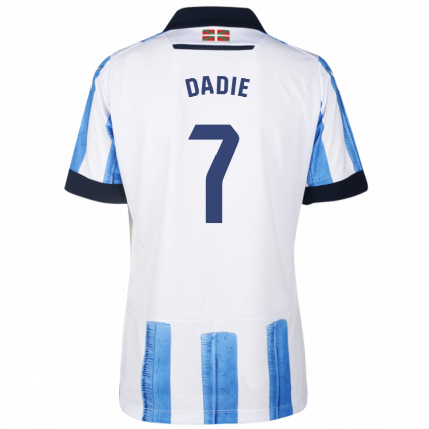 Niño Fútbol Camiseta Alberto Dadie #7 Azul Blanco 1ª Equipación 2023/24