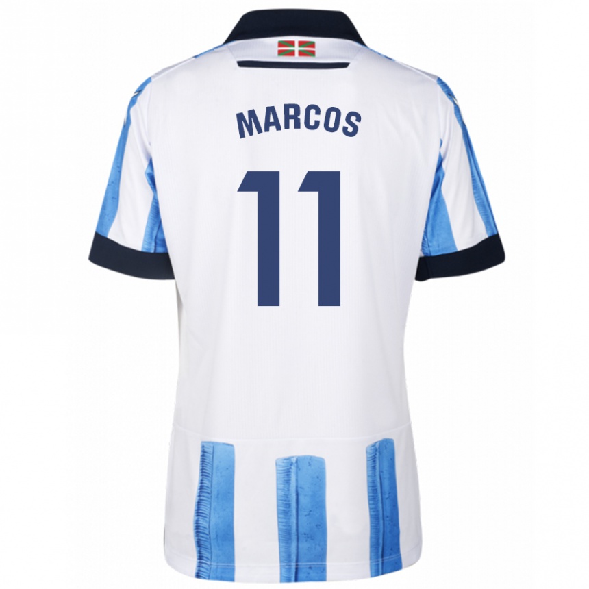 Niño Fútbol Camiseta Cecilia Marcos Nabal #11 Azul Blanco 1ª Equipación 2023/24