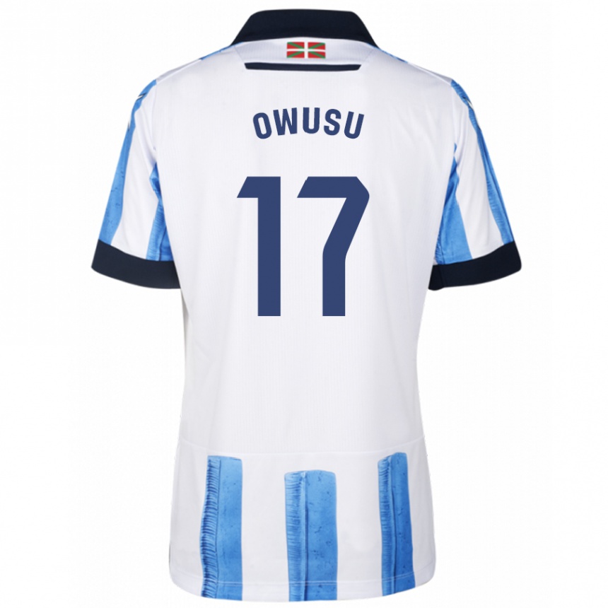 Niño Fútbol Camiseta Jacqueline Owusu #17 Azul Blanco 1ª Equipación 2023/24