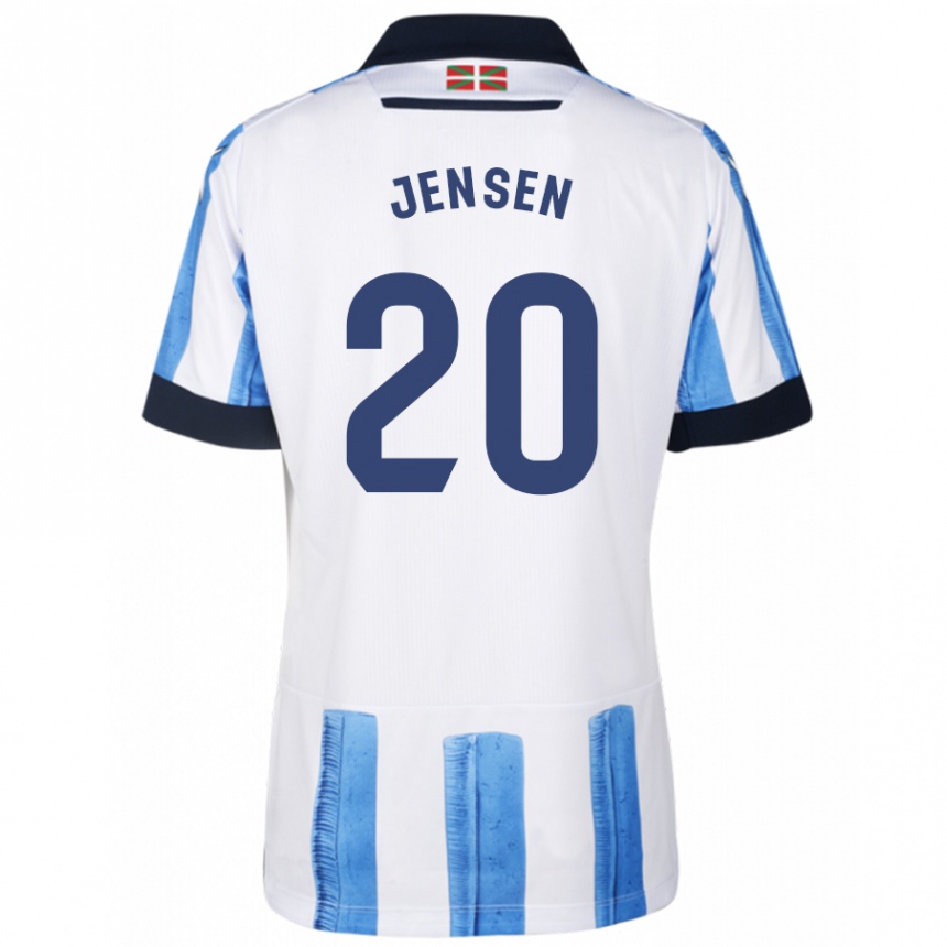 Niño Fútbol Camiseta Synne Jensen #20 Azul Blanco 1ª Equipación 2023/24