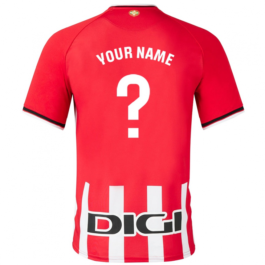 Niño Fútbol Camiseta Su Nombre #0 Rojo 1ª Equipación 2023/24