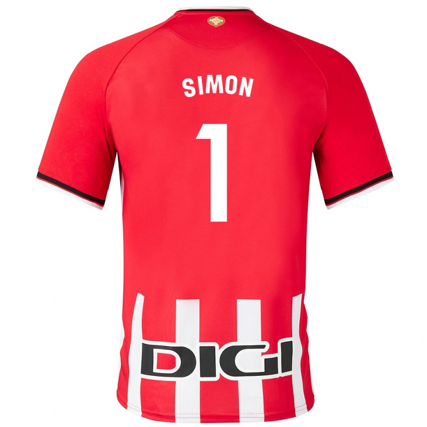 Niño Fútbol Camiseta Unai Simón #1 Rojo 1ª Equipación 2023/24