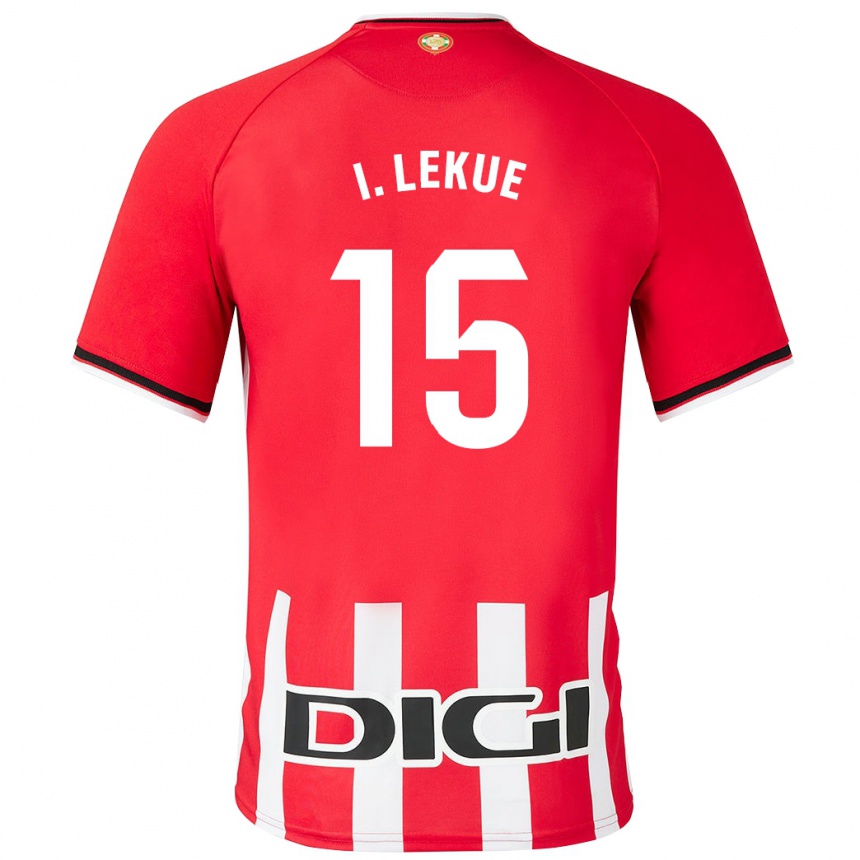 Niño Fútbol Camiseta Iñigo Lekue #15 Rojo 1ª Equipación 2023/24